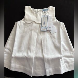 Elegant White Sleeveless Dress jacadi